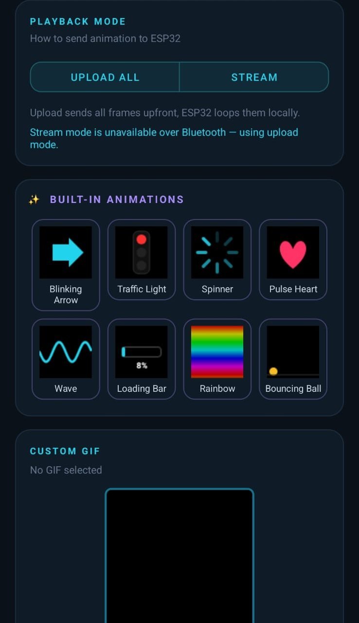 Ajvika Connect app: Built-in animations and custom GIFs