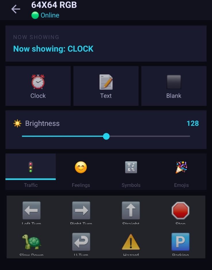 Ajvika Connect app: Now showing, brightness and quick picks